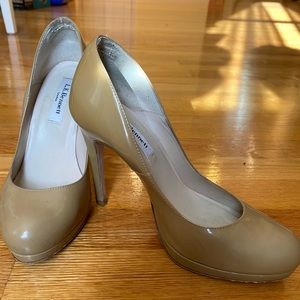 LK Bennett Beige Patent Leather High Heel Pumps